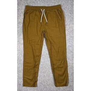 Dandy Del Mar Linen Blend Pants Men’s XL Gold Brown Pull On Casual Beach Summer